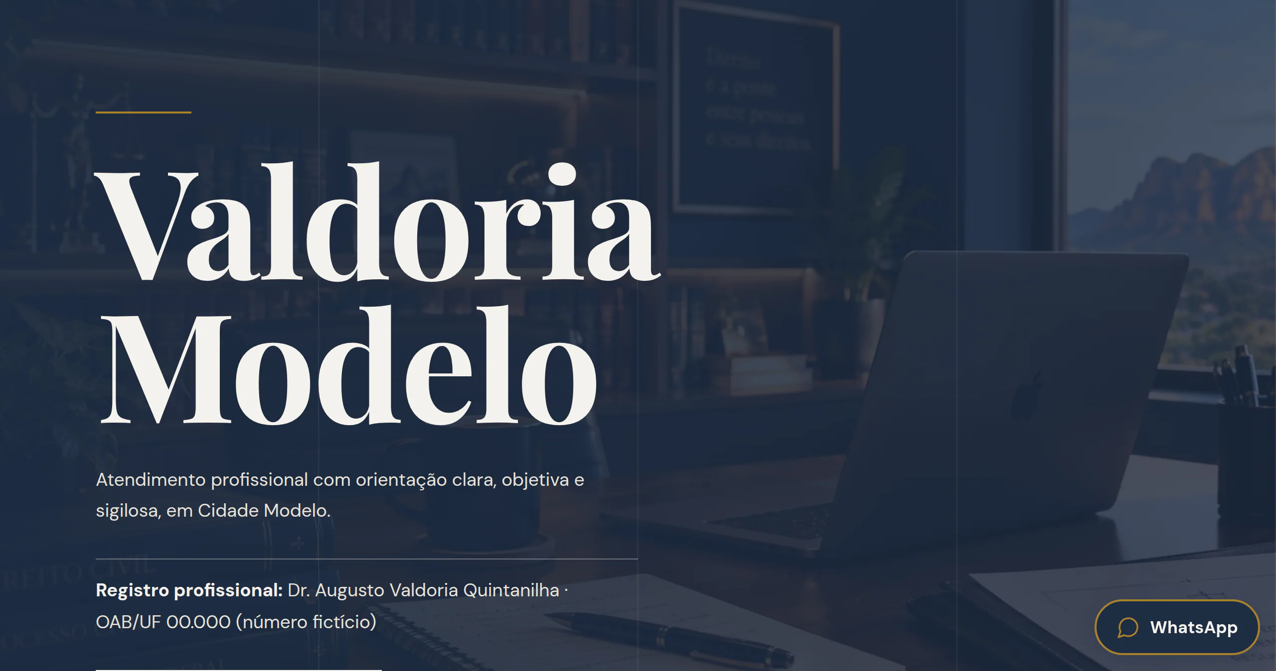 Prévia do site Advocacia · Valdoria