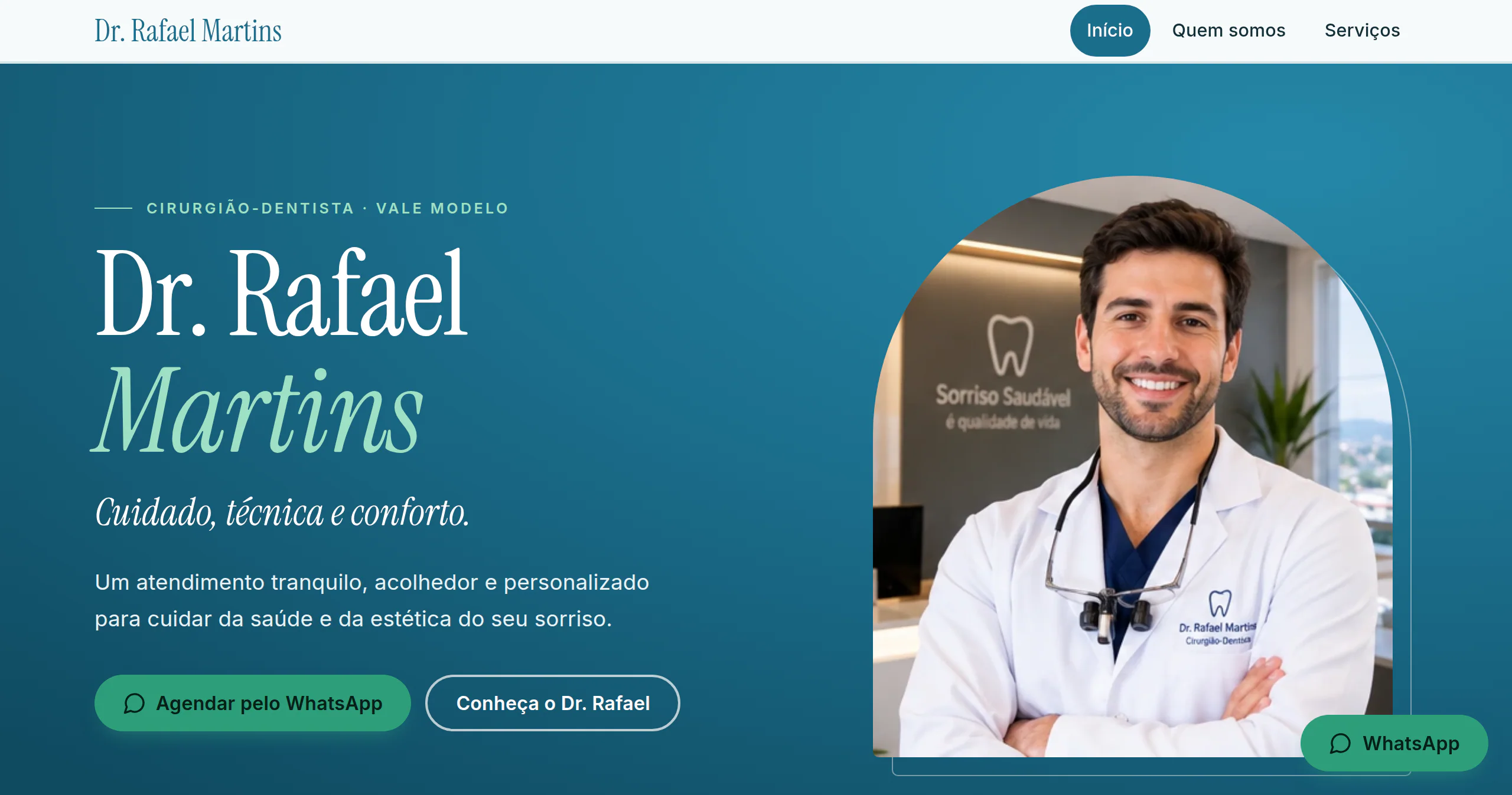 Prévia do site Dentista · Dr. Rafael Martins