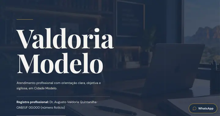 Prévia do site Advocacia · Valdoria
