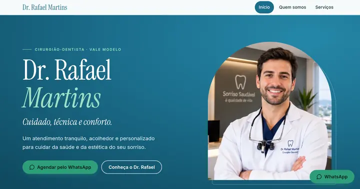 Prévia do site Dentista · Dr. Rafael Martins