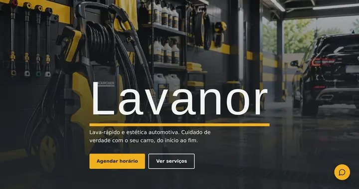 Prévia do site Lava-Rápido · Lavanor