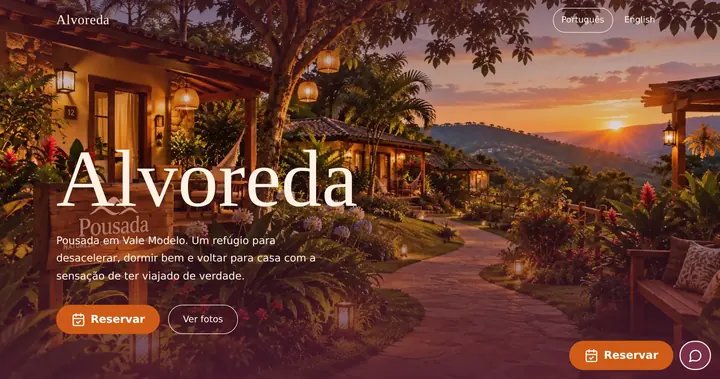 Prévia do site Pousada · Alvoreda